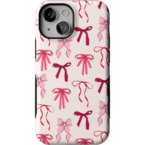 Casely iPhone 13 Mini Case | Not a Phase | Clear Flash Tattoo | Compatible with MagSafe | Classic Ultra Slim Design(Lover Girlie | Pink Bows)