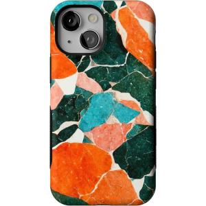 Casely iPhone 13 Mini Case | Not a Phase | Clear Flash Tattoo | Compatible with MagSafe | Classic Ultra Slim Design(Of Quartz! | Sculpted Marble)