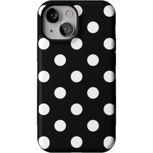 Casely iPhone 13 Mini Case | Not a Phase | Clear Flash Tattoo | Compatible with MagSafe | Classic Ultra Slim Design(Polka Dots | High Contrast Design)