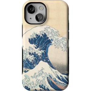 Casely iPhone 13 Mini Case | Not a Phase | Clear Flash Tattoo | Compatible with MagSafe | Classic Ultra Slim Design(The Great Wave | The Met Series)