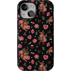 Casely iPhone 13 Mini Case | Not a Phase | Clear Flash Tattoo | Compatible with MagSafe | Classic Ultra Slim Design(Wild at Heart | Tiger)