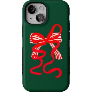 Casely iPhone 13 Mini Case | Santa’s Favorite | Holiday Bow | Bold Protective Design | MagSafe Compatible Design
