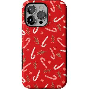 Casely iPhone 13 Pro Case | Peppermint Kiss | Candy Cane | Bold Protective Design | MagSafe Compatible Design