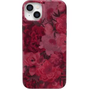 Casely iPhone 14 Case | All Smiles | Smiley Face Sticker | Compatible with MagSafe | Classic Ultra Slim Design(Romance Novel | Moody Floral)