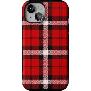 Casely iPhone 14 Case | As if! | Red Plaid | Compatible with MagSafe | Bold Protective Design