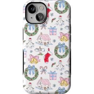 Casely iPhone 14 Case | Christmas Morning | Vintage Cartoon | Bold Protective Design | MagSafe Compatible Design