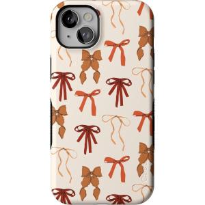 Casely iPhone 14 Case | Fall Girlie | Pumpkin Spice Bows | Bold Protective Design | MagSafe Compatible Design