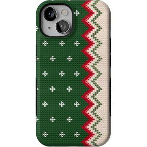 Casely iPhone 14 Case | Grandpa’s Sweater | Holiday Knit | Bold Protective Design | MagSafe Compatible Design