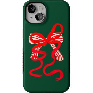 Casely iPhone 14 Case | Santa’s Favorite | Holiday Bow | Bold Protective Design | MagSafe Compatible Design