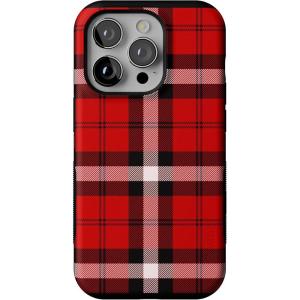 Casely iPhone 14 Pro Case | As if! | Red Plaid | Compatible with MagSafe | Bold Protective Design