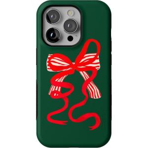 Casely iPhone 14 Pro Case | Santa’s Favorite | Holiday Bow | Bold Protective Design | MagSafe Compatible Design