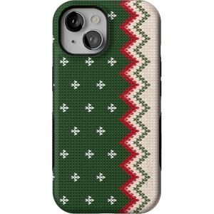Casely iPhone 15 Case | Grandpa’s Sweater | Holiday Knit | Bold Protective Design | MagSafe Compatible Design