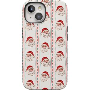 Casely iPhone 15 Case | Jolly St. Nick | Retro Claus | Bold Protective Design | MagSafe Compatible Design
