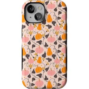 Casely iPhone 15 Case | Pumpkin Princess | Harvest Vines | Bold Protective Design | MagSafe Compatible Design