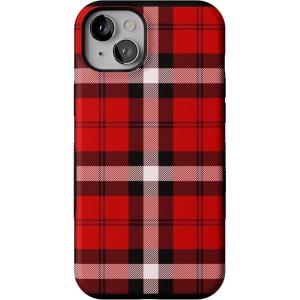 Casely iPhone 15 Plus Case | As if! | Red Plaid | Bold Protective Design | MagSafe Compatible Design