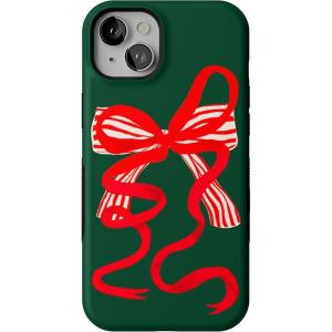 Casely iPhone 15 Plus Case | Santa’s Favorite | Holiday Bow | Bold Protective Design | MagSafe Compatible Design