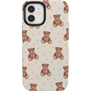 Casely iPhone 15 Pro Case | Heart Noir | Tiny Hearts | Bold Protective Design | MagSafe Compatible Design(Cuddle Club | Teddy Bear)