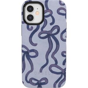 Casely iPhone 15 Pro Case | Heart Noir | Tiny Hearts | Bold Protective Design | MagSafe Compatible Design(Love Me Knot | Blue Bow)