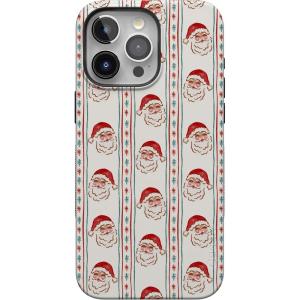 Casely iPhone 15 Pro Max Case | Jolly St. Nick | Retro Claus | Bold Protective Design | MagSafe Compatible Design