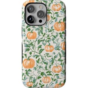 Casely iPhone 15 Pro Max Case | Pumpkin Patch | Green Vines | Bold Protective Design | MagSafe Compatible Design