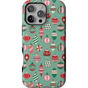 Casely iPhone 16 Pro Case | All Decked Out | Festive Ornaments | Bold Protective Design | MagSafe Compatible Design