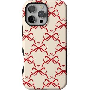 Casely iPhone 16 Pro Case | All Wrapped Up | Vintage Bows | Bold Protective Design | MagSafe Compatible Design
