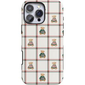 Casely iPhone 16 Pro Case | Bear Hugs | Teddy Squares | Bold Protective Design | MagSafe Compatible Design