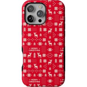 Casely iPhone 16 Pro Case | Stocking Stuffer | Christmas Knit | Bold Protective Design | MagSafe Compatible Design