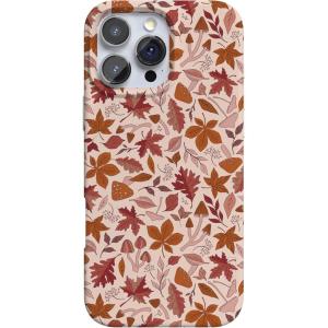 Casely iPhone 16 Pro Max Case | Garden Party | Mushroom Floral | Compatible with MagSafe | Classic Ultra Slim Design(Can’t Help Falling | Autumn Leaves)