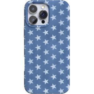 Casely iPhone 16 Pro Max Case | Garden Party | Mushroom Floral | Compatible with MagSafe | Classic Ultra Slim Design(Coastal Blues | Denim Stars)