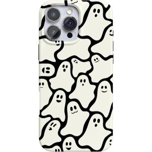 Casely iPhone 16 Pro Max Case | Garden Party | Mushroom Floral | Compatible with MagSafe | Classic Ultra Slim Design(Don’t Ghost Me | Halloween)