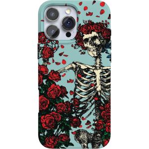 Casely iPhone 16 Pro Max Case | Garden Party | Mushroom Floral | Compatible with MagSafe | Classic Ultra Slim Design(Forever Grateful | Grateful Dead Skeleton Floral)