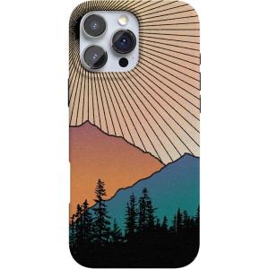 Casely iPhone 16 Pro Max Case | Garden Party | Mushroom Floral | Compatible with MagSafe | Classic Ultra Slim Design(Golden Hour | Mountain Sunset)