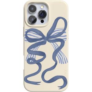 Casely iPhone 16 Pro Max Case | Garden Party | Mushroom Floral | Compatible with MagSafe | Classic Ultra Slim Design(Heartstrings | Blue Bow)