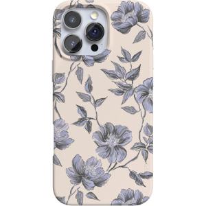 Casely iPhone 16 Pro Max Case | Garden Party | Mushroom Floral | Compatible with MagSafe | Classic Ultra Slim Design(Ink & Iris | Vintage Floral)