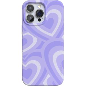 Casely iPhone 16 Pro Max Case | Garden Party | Mushroom Floral | Compatible with MagSafe | Classic Ultra Slim Design(Love Song | Lavender Heart)