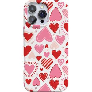 Casely iPhone 16 Pro Max Case | Garden Party | Mushroom Floral | Compatible with MagSafe | Classic Ultra Slim Design(Love Struck | Heart Stickers)