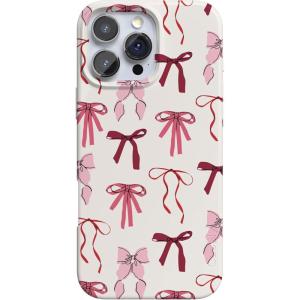 Casely iPhone 16 Pro Max Case | Garden Party | Mushroom Floral | Compatible with MagSafe | Classic Ultra Slim Design(Lover Girlie | Pink Bows)