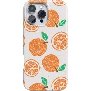 Casely iPhone 16 Pro Max Case | Garden Party | Mushroom Floral | Compatible with MagSafe | Classic Ultra Slim Design(Main Squeeze | Orange Stamped)