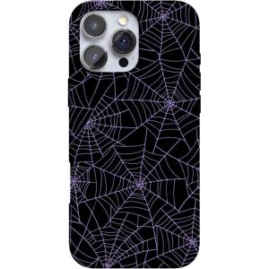 Casely iPhone 16 Pro Max Case | Garden Party | Mushroom Floral | Compatible with MagSafe | Classic Ultra Slim Design(Midnight Web | Spider Web)