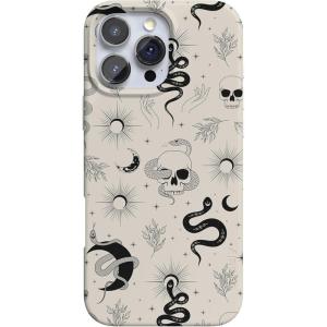 Casely iPhone 16 Pro Max Case | Garden Party | Mushroom Floral | Compatible with MagSafe | Classic Ultra Slim Design(No Further Explanation | Snakes & Skulls)