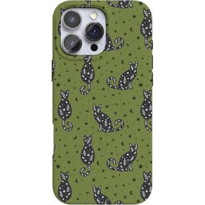 Casely iPhone 16 Pro Max Case | Garden Party | Mushroom Floral | Compatible with MagSafe | Classic Ultra Slim Design(Sabrina’s Bestie | Black Cats)