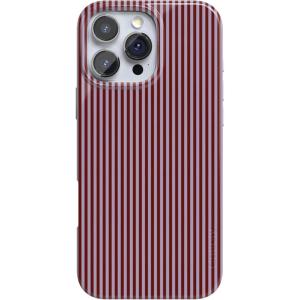 Casely iPhone 16 Pro Max Case | Garden Party | Mushroom Floral | Compatible with MagSafe | Classic Ultra Slim Design(Stripes and the City | Tiny Pinstripe)