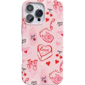 Casely iPhone 16 Pro Max Case | Garden Party | Mushroom Floral | Compatible with MagSafe | Classic Ultra Slim Design(That’s Amore | Valentine’s)