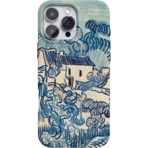 Casely iPhone 16 Pro Max Case | Garden Party | Mushroom Floral | Compatible with MagSafe | Classic Ultra Slim Design(Van Gogh | Landscape With Houses)