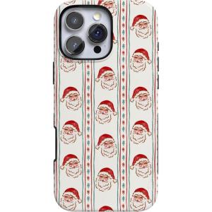 Casely iPhone 16 Pro Max Case | Jolly St. Nick | Retro Claus | Bold Protective Design | MagSafe Compatible Design