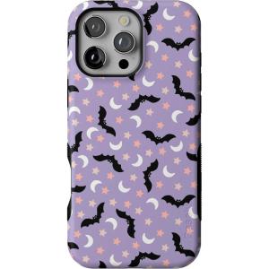 Casely iPhone 16 Pro Max Case | Midnight Flight | Celestial Bats | Bold Protective Design | MagSafe Compatible Design
