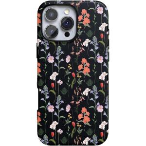 Casely iPhone 16 Pro Max Case | Painted Flowers | Frida Kahlo Floral | Bold Protective Design | Compatible with MagSafe(Secret Garden | Mixed Floral)