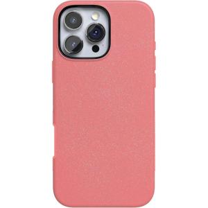 Casely iPhone 16 Pro Max Case | Painted Flowers | Frida Kahlo Floral | Bold Protective Design | Compatible with MagSafe(Starfish Wishes | Coral Pink Shimmer)