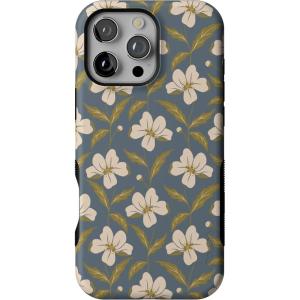 Casely iPhone 16 Pro Max Case | Painted Flowers | Frida Kahlo Floral | Bold Protective Design | Compatible with MagSafe(The Boyfriend Collection | Lei’d Back)